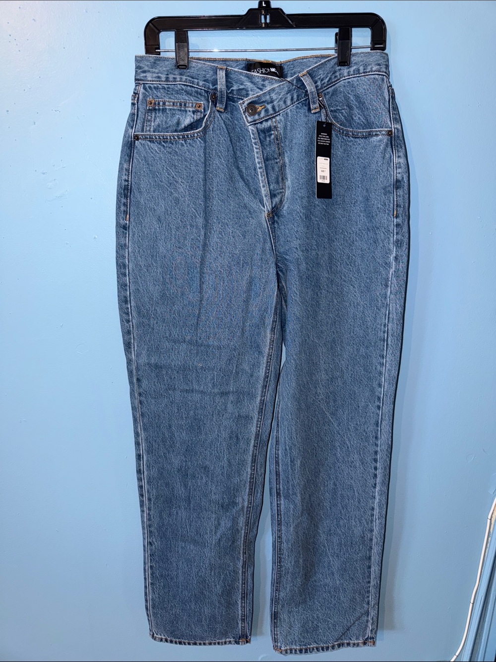 Fashion Nova Light Blue Straight Leg Jeans